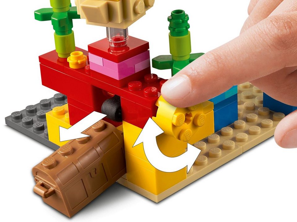 LEGO® LEGO® Minecraft™ 21164 Das Korallenriff Konstruktionsspielsteine, (92 St)