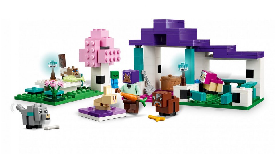 LEGO® LEGO® Minecraft™ 21253 Das Tierheim Konstruktionsspielsteine, (206 St)