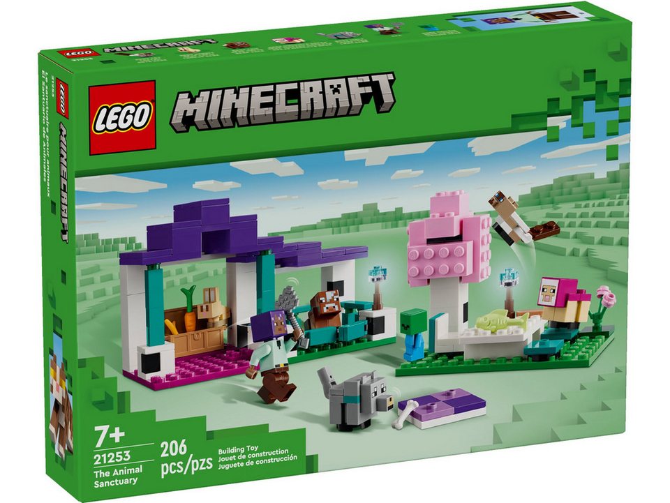 LEGO® LEGO® Minecraft™ 21253 Das Tierheim Konstruktionsspielsteine, (206 St)