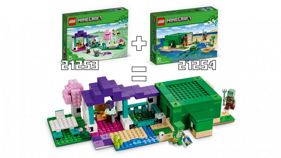 LEGO® LEGO® Minecraft™ 21253 Das Tierheim Konstruktionsspielsteine, (206 St)