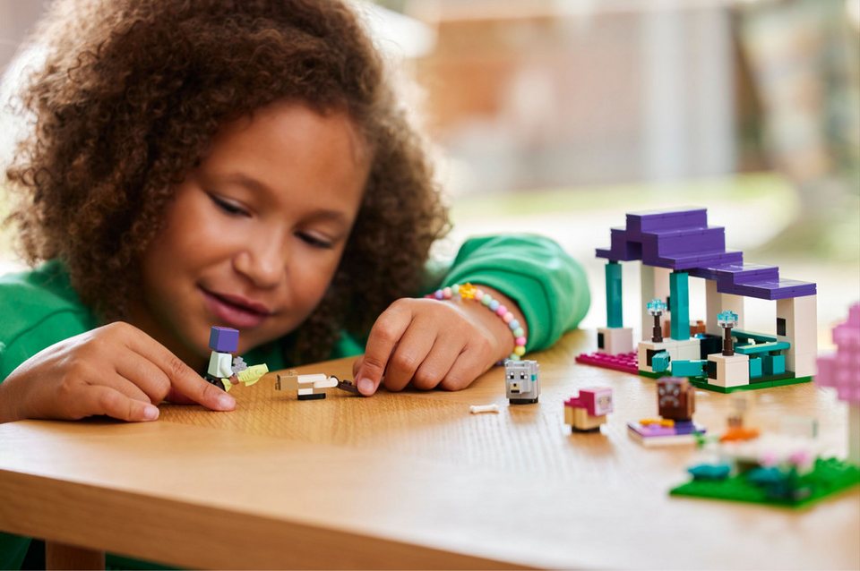 LEGO® LEGO® Minecraft™ 21253 Das Tierheim Konstruktionsspielsteine, (206 St)