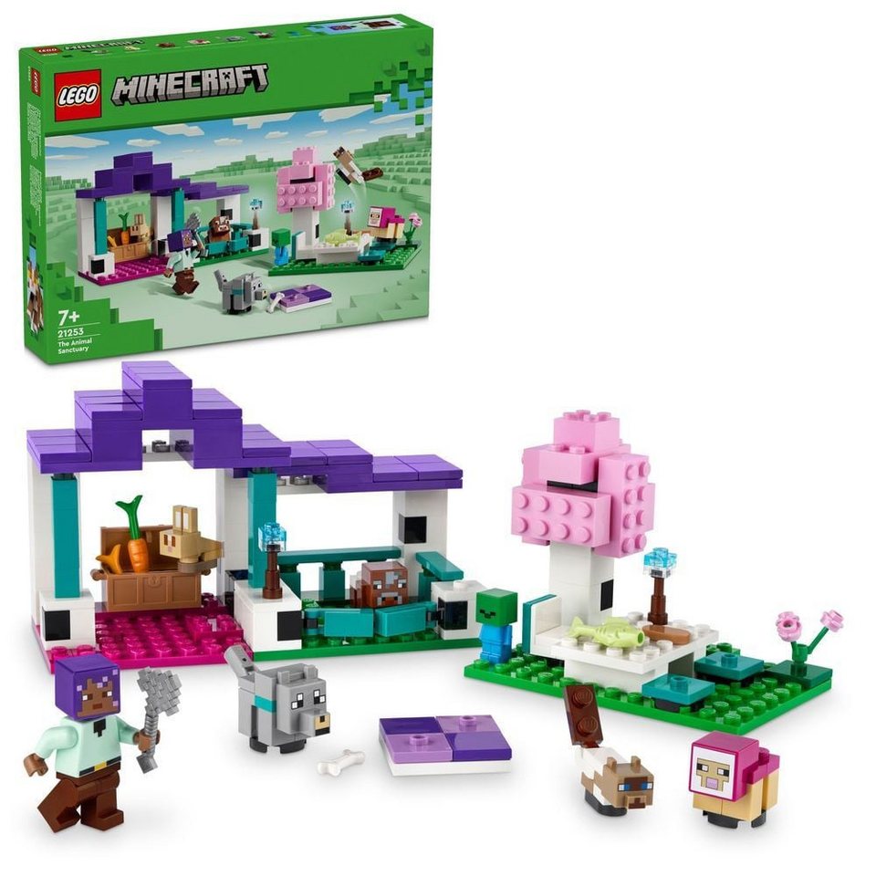 LEGO® LEGO® Minecraft™ 21253 Das Tierheim Konstruktionsspielsteine, (206 St)