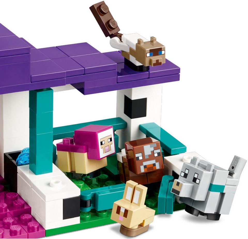LEGO® LEGO® Minecraft™ 21253 Das Tierheim Konstruktionsspielsteine, (206 St)