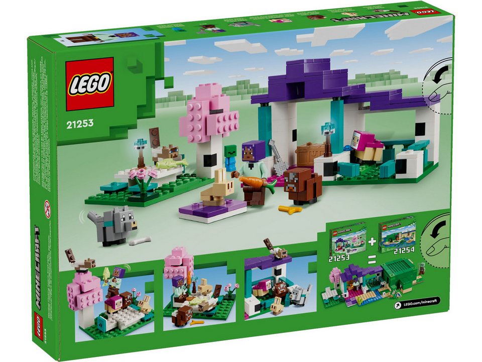 LEGO® LEGO® Minecraft™ 21253 Das Tierheim Konstruktionsspielsteine, (206 St)