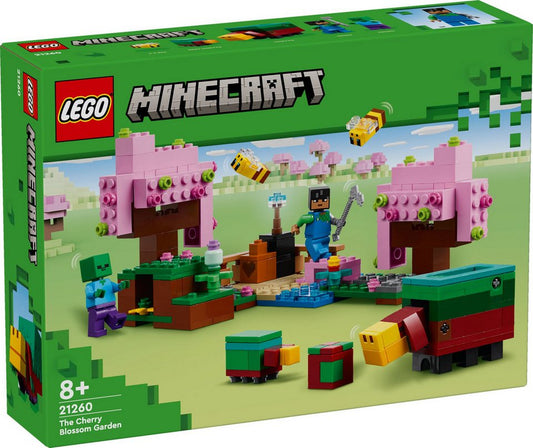 LEGO® LEGO® Minecraft™ 21260 Der Kirschblütengarten Konstruktionsspielsteine, (304 St)