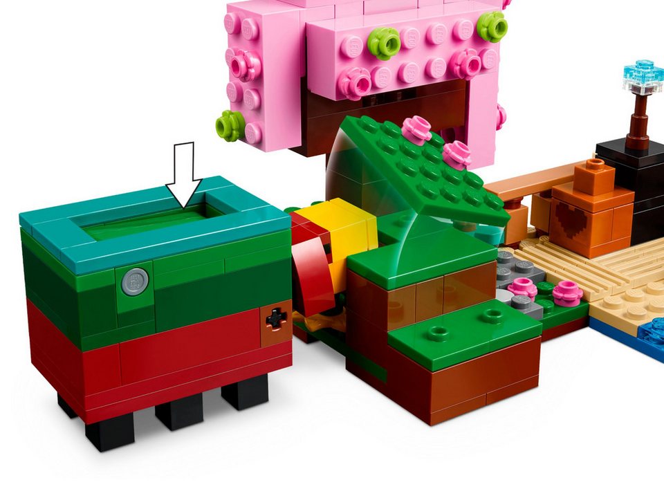 LEGO® LEGO® Minecraft™ 21260 Der Kirschblütengarten Konstruktionsspielsteine, (304 St)
