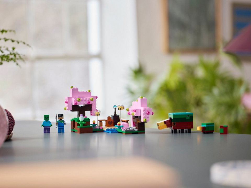 LEGO® LEGO® Minecraft™ 21260 Der Kirschblütengarten Konstruktionsspielsteine, (304 St)