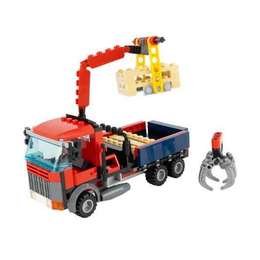 LEGO® LEGO® MOC LKW mit 3 Paletten und Ladekran + 1 Minifigur Teile 211x Spielbausteine, (Bausteine, 1 St., Kreativ-Set), Made in Europe