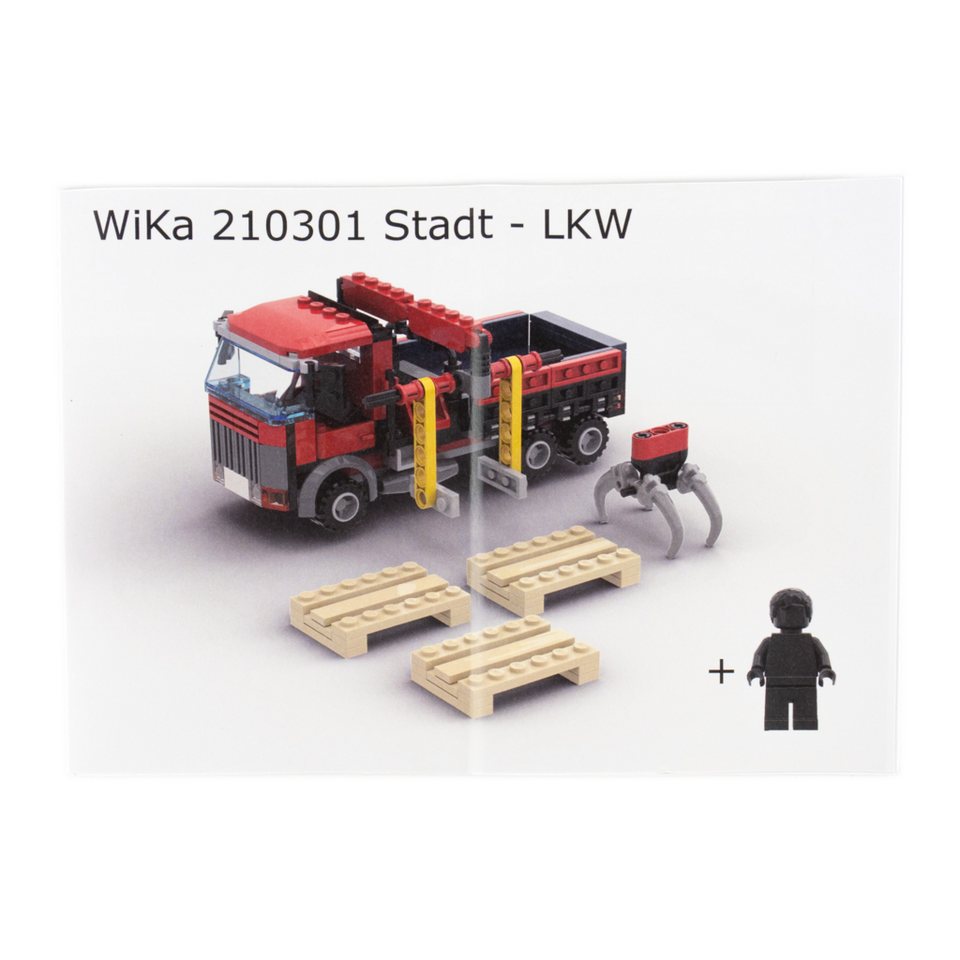 LEGO® LEGO® MOC LKW mit 3 Paletten und Ladekran + 1 Minifigur Teile 211x Spielbausteine, (Bausteine, 1 St., Kreativ-Set), Made in Europe