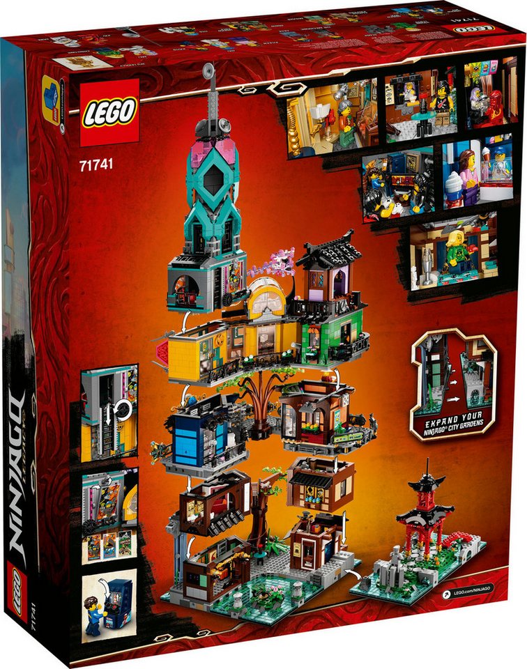 LEGO® LEGO® Ninjago: 71741 - Die Gärten von Ninjago City - EOL 2024 Konstruktionsspielsteine, (Set)