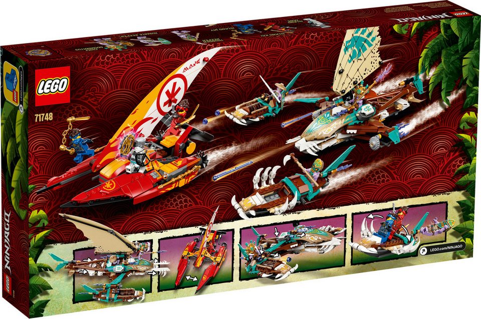 LEGO® LEGO® Ninjago: 71748 - Duell der Katamarane - EOL 2022 Konstruktionsspielsteine, (Set)