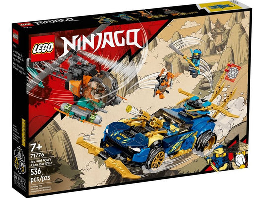 LEGO® LEGO® NINJAGO® 71776 Jays und Nyas Rennwagen EVO Konstruktionsspielsteine, (536 St)
