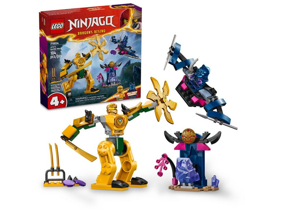 LEGO® LEGO® NINJAGO® 71804 Arins Battle Mech Konstruktionsspielsteine, (104 St)