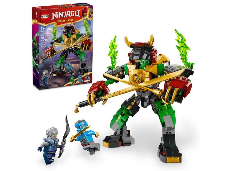 LEGO® LEGO® NINJAGO® 71817 Lloyds Elementarkraft-Mech Konstruktionsspielsteine, (253 St)