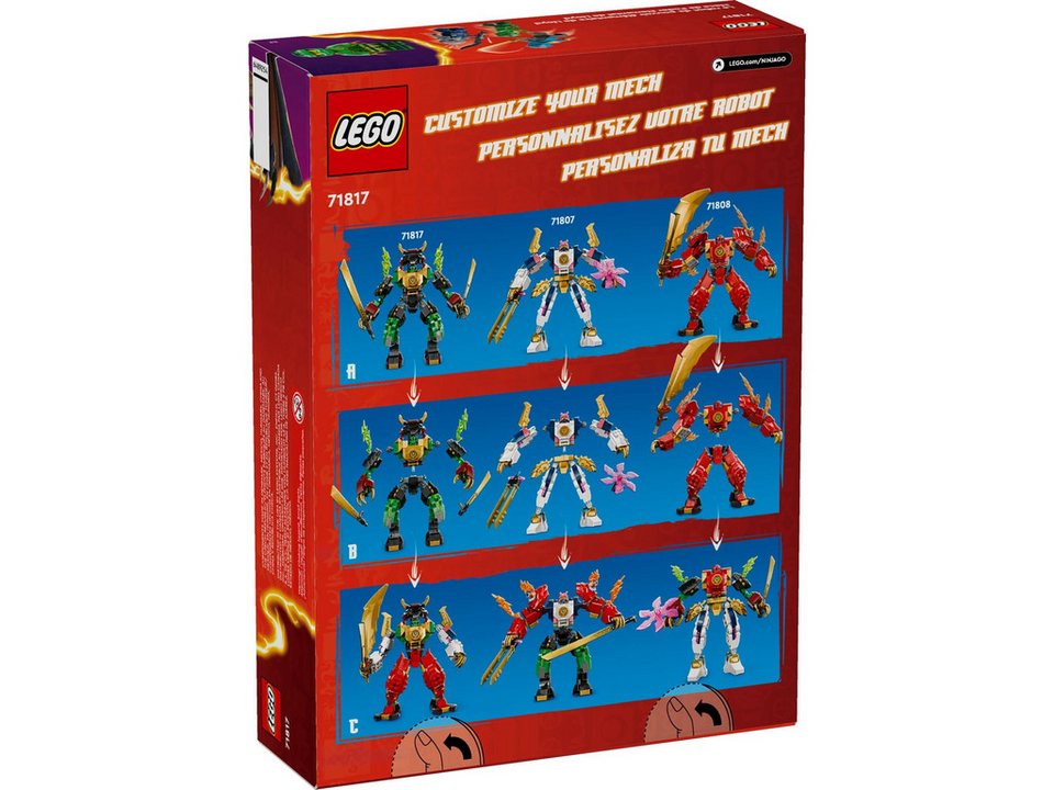 LEGO® LEGO® NINJAGO® 71817 Lloyds Elementarkraft-Mech Konstruktionsspielsteine, (253 St)