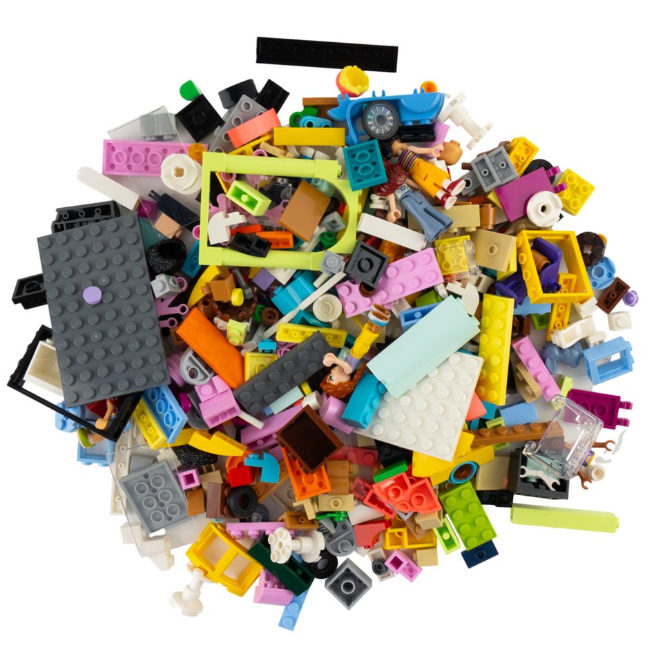 LEGO® LEGO® Original Friends Mix Bunt Gemischt Ergänzungsset NEU! Menge 500x Spielbausteine, (Bausteine, 500 St., Kreativ-Set), Made in Europe
