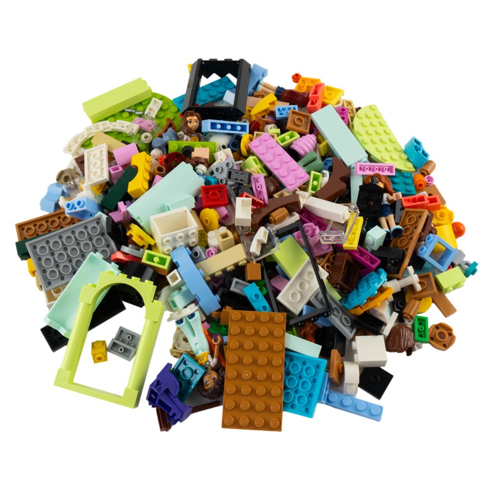 LEGO® LEGO® Original Friends Mix Bunt Gemischt Ergänzungsset NEU! Menge 500x Spielbausteine, (Bausteine, 500 St., Kreativ-Set), Made in Europe