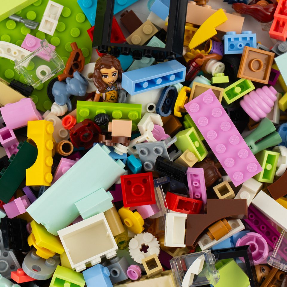 LEGO® LEGO® Original Friends Mix Bunt Gemischt Ergänzungsset NEU! Menge 500x Spielbausteine, (Bausteine, 500 St., Kreativ-Set), Made in Europe