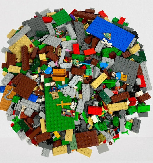 LEGO® LEGO® Original Minecraft Mix Bunt Gemischt NEU! Menge 100x Spielbausteine, (Bausteine, 100 St., Kreativ-Set), Made in Europe