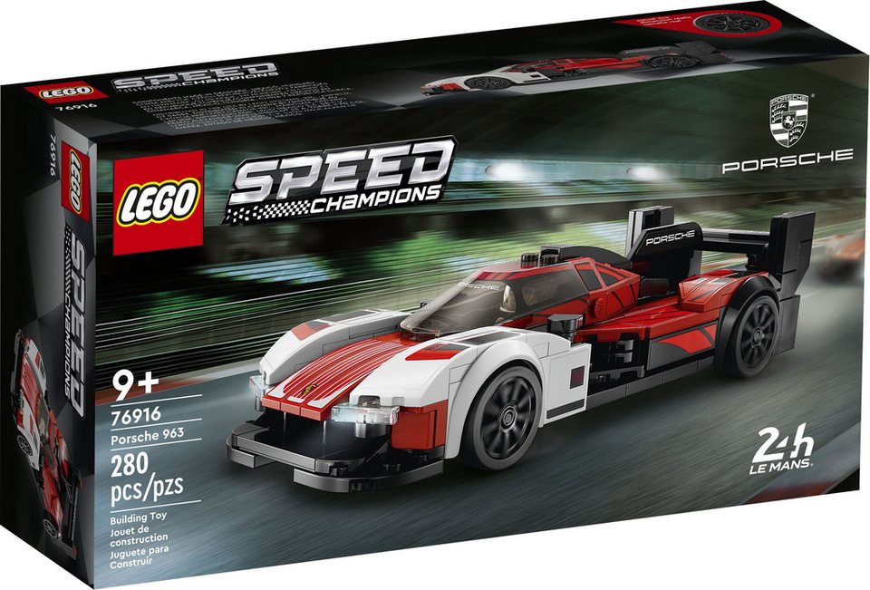 LEGO® LEGO® Speed Champions Porsche 963 - 76916 NEU! Teile 280x Spielbausteine, (Bausteine, 280 St., Kreativ-Set), Made in Europe