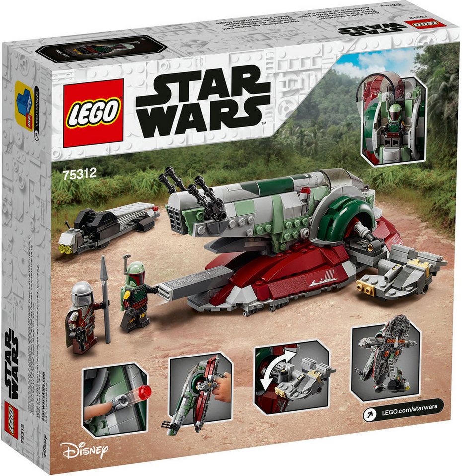 LEGO® LEGO® Star Wars: 75312 - Boba Fetts Starship - EOL 2023 Konstruktionsspielsteine, (Set)