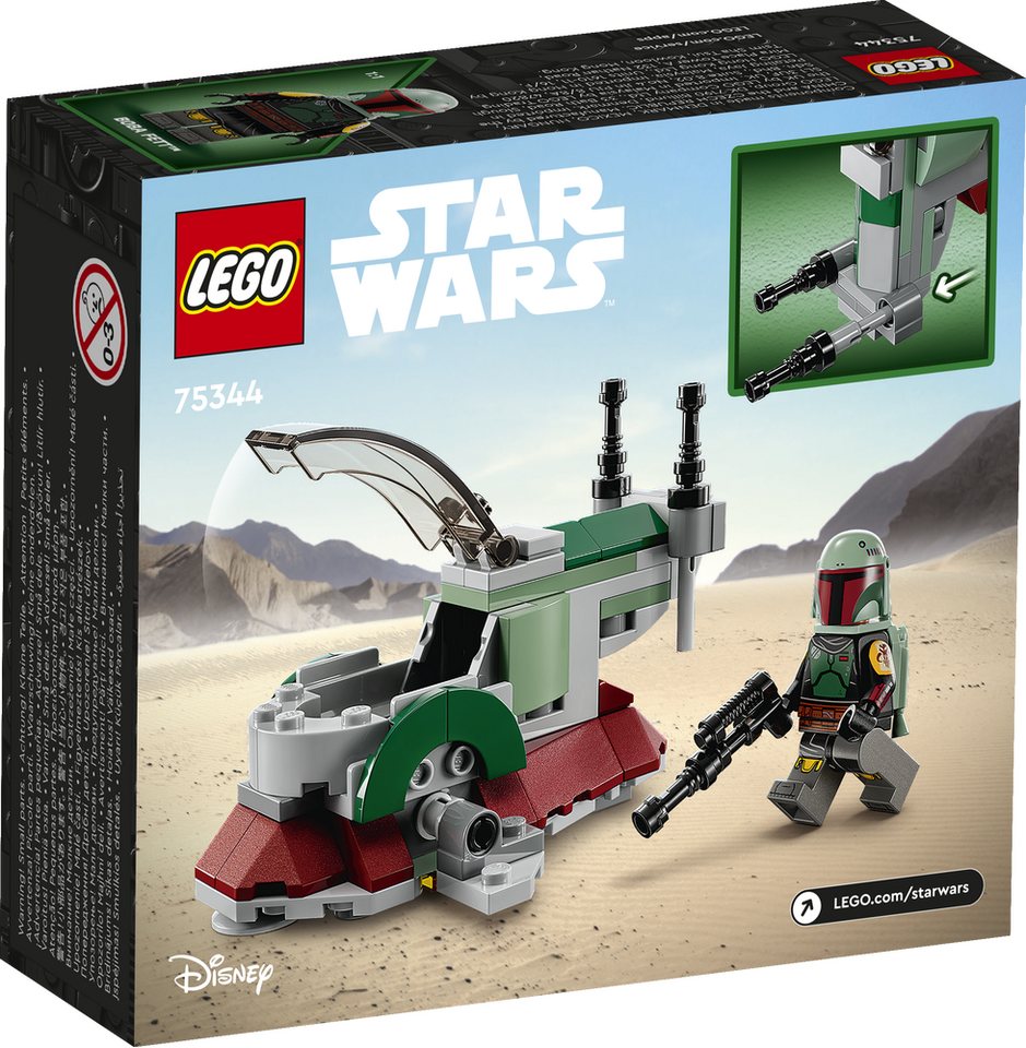 LEGO® LEGO® Star Wars: 75344 - Boba Fetts Starship-Microfighter - EOL 2024 Konstruktionsspielsteine, (Set)