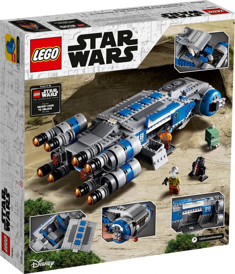 LEGO® LEGO® Star Wars™ 75293 I-TS Transportschiff der Rebellen Konstruktionsspielsteine, (932 St)