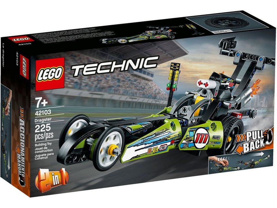 LEGO® LEGO® Technic™ 42103 Dragster Rennauto Konstruktionsspielsteine, (225 St)