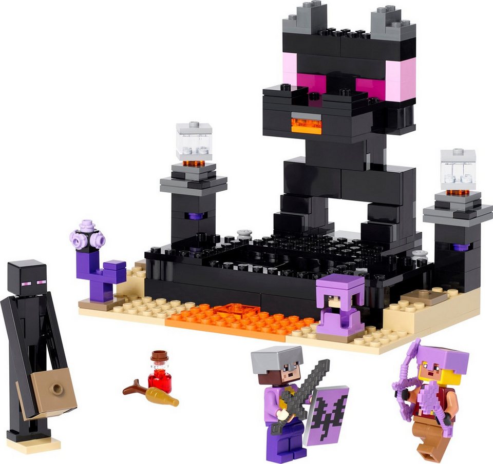 LEGO® LEGO Set Minecraft Das Skelettverlies (21189) + Die End-Arena (21242) Konstruktions-Spielset