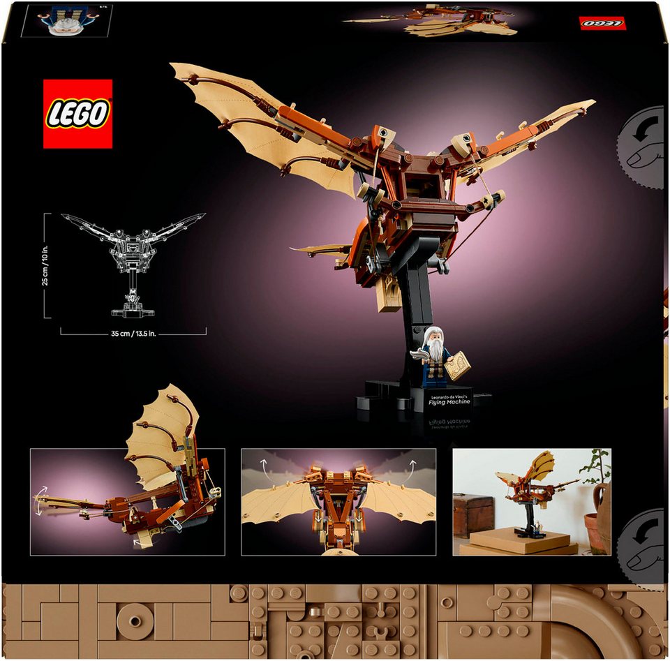 LEGO® Leonardo da Vincis Fluggerät (10363), LEGO Icons Konstruktionsspielsteine, (493 St), Made in Europe