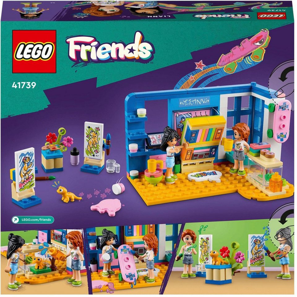 LEGO® Lianns Zimmer (41739), LEGO® Friends Konstruktionsspielsteine, (204 St), Made in Europe