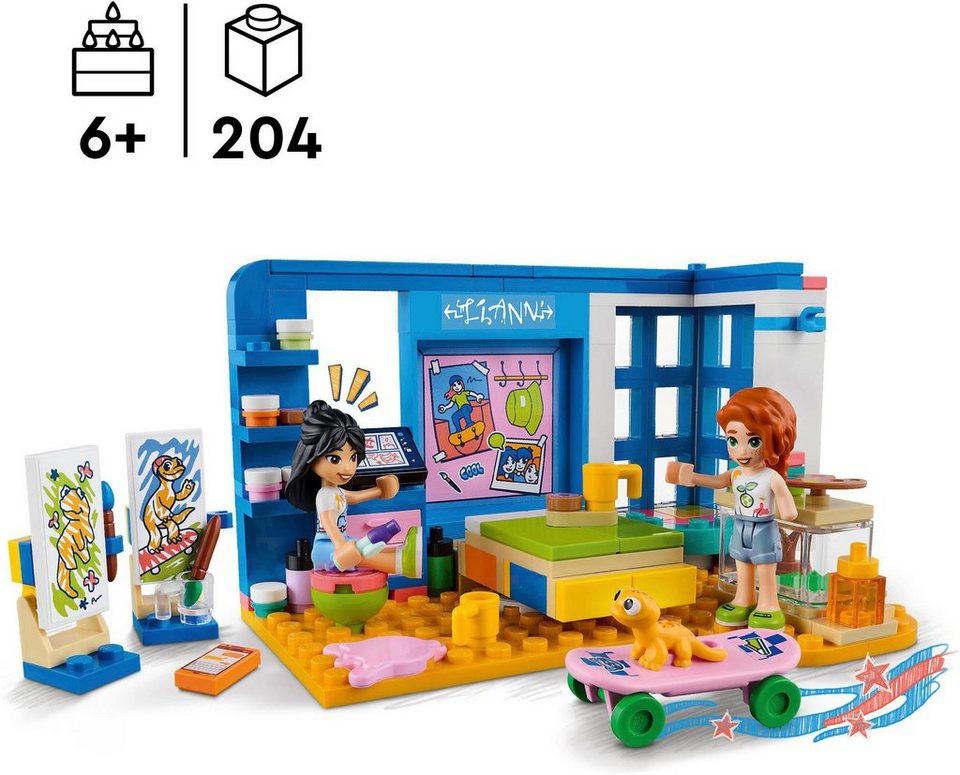 LEGO® Lianns Zimmer (41739), LEGO® Friends Konstruktionsspielsteine, (204 St), Made in Europe