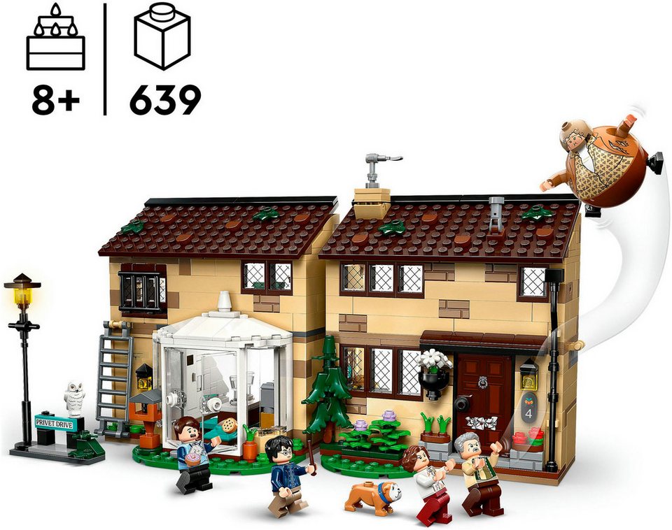 LEGO® Ligusterweg: Tante Magdas Besuch (76451), LEGO Harry Potter™ Konstruktionsspielsteine, (639 St), Made in Europe