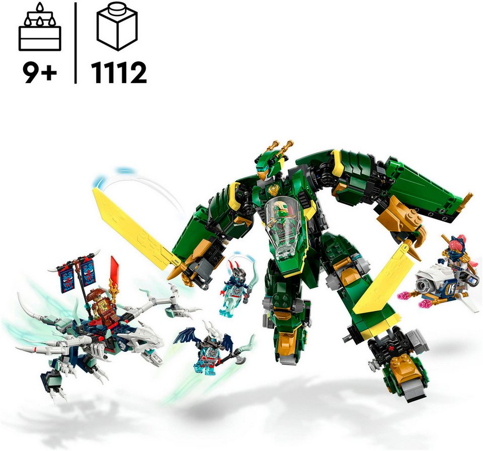 LEGO® Lloyds Jet-Mech (71845), LEGO Ninjago Konstruktionsspielsteine, (1112 St), Made in Europe