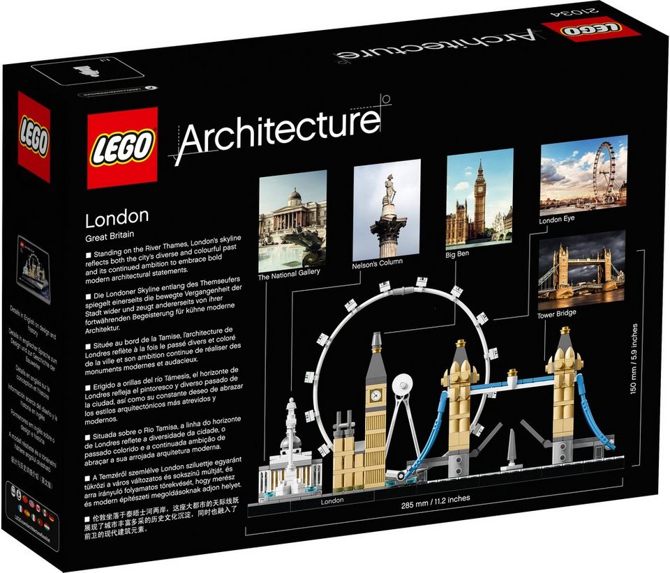 LEGO® London (21034), LEGO® Architecture Konstruktionsspielsteine, (468 St), Made in Europe