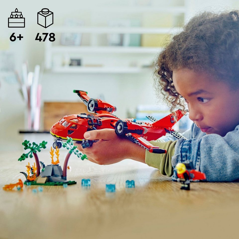 LEGO® Löschflugzeug (60413), LEGO City Konstruktionsspielsteine, (478 St), Made in Europe