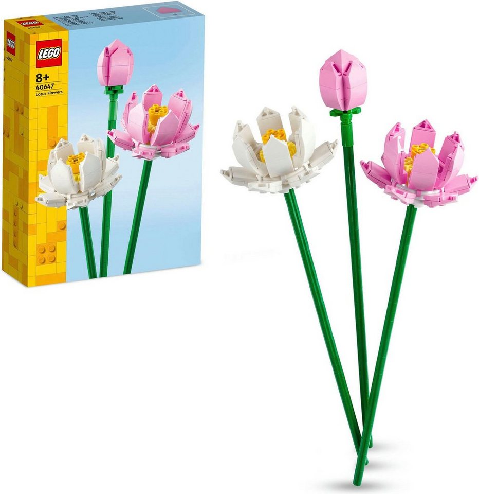 LEGO® Lotusblumen (40647), Lego Botanicals Konstruktionsspielsteine, (220 St), Made in Europe