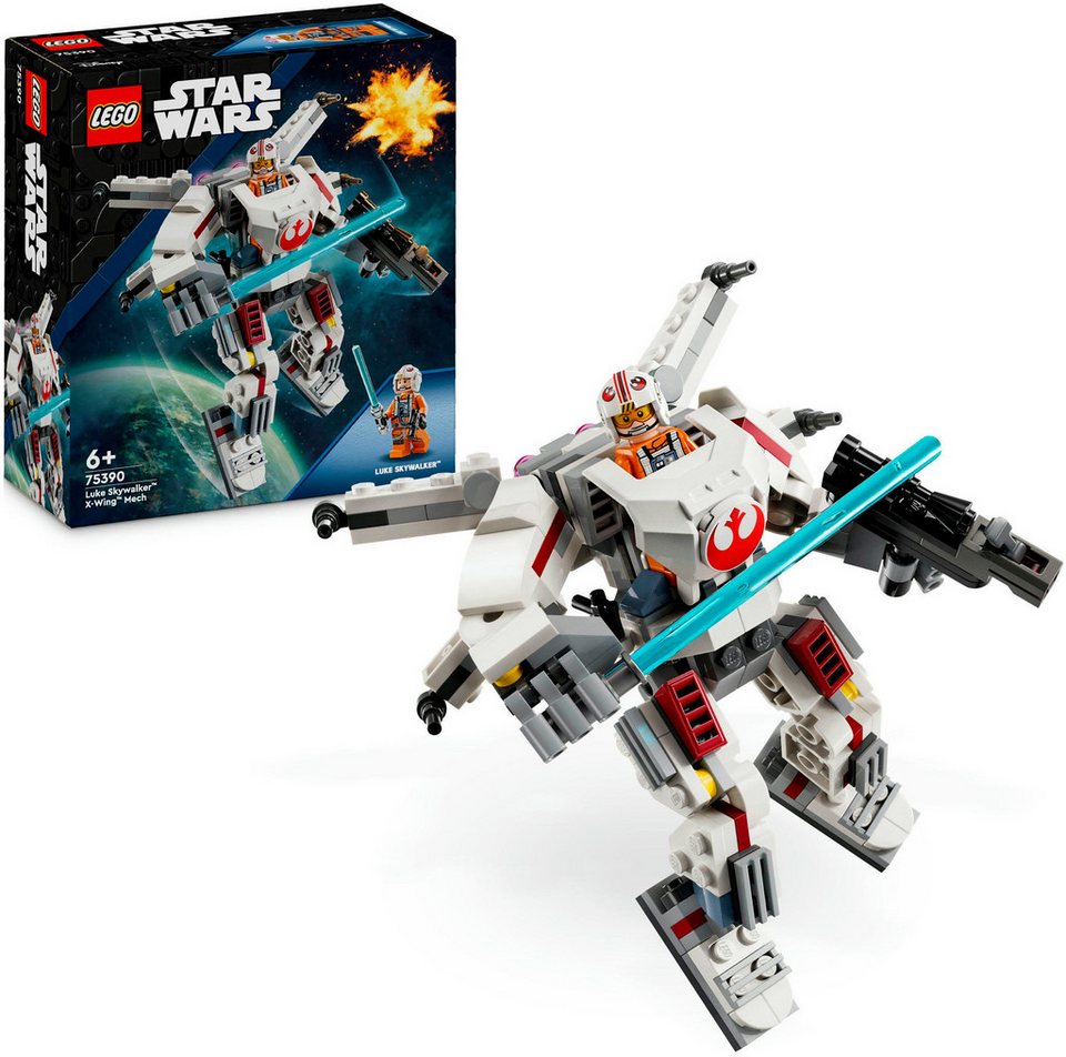 LEGO® Luke Skywalkers™ X-Wing™ Mech (75390), LEGO Star Wars™ Konstruktionsspielsteine, (195 St), Made in Europe