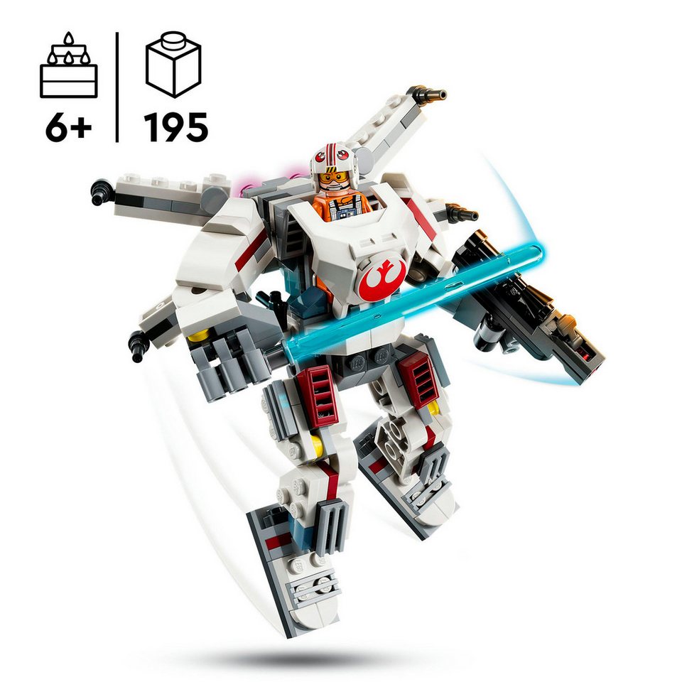 LEGO® Luke Skywalkers™ X-Wing™ Mech (75390), LEGO Star Wars™ Konstruktionsspielsteine, (195 St), Made in Europe