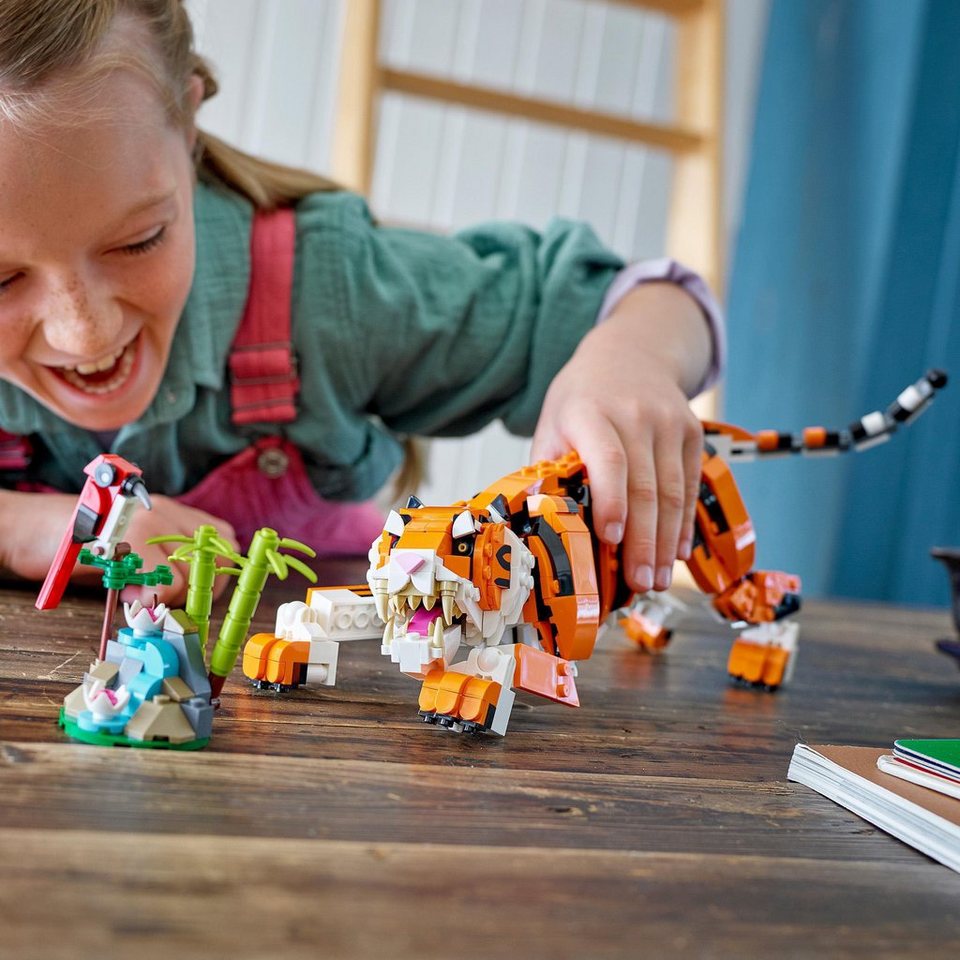 LEGO® Majestätischer Tiger (31129), LEGO® Creator 3in1 Konstruktionsspielsteine, (755 St)