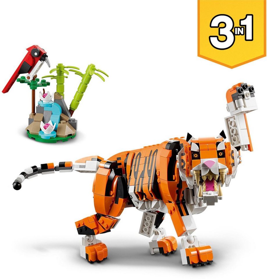 LEGO® Majestätischer Tiger (31129), LEGO® Creator 3in1 Konstruktionsspielsteine, (755 St)