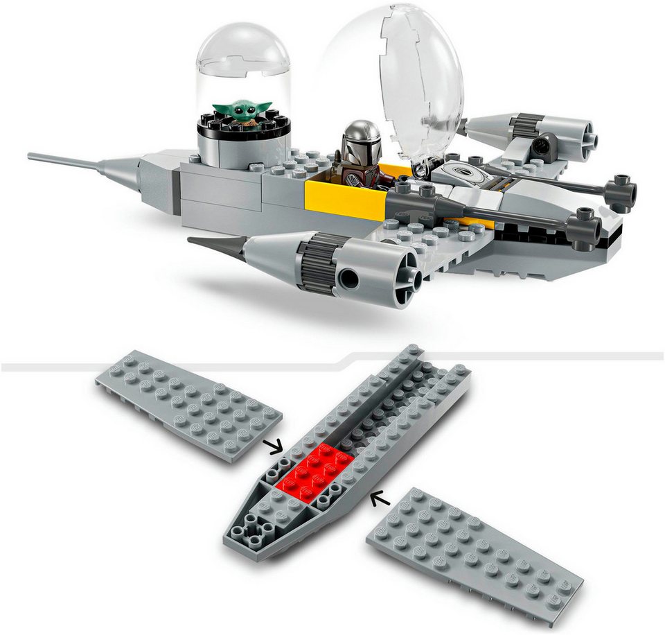 LEGO® Mandos und Grogus N-1 Starfighter™ (75410), LEGO Star Wars Konstruktionsspielsteine, (92 St), Made in Europe