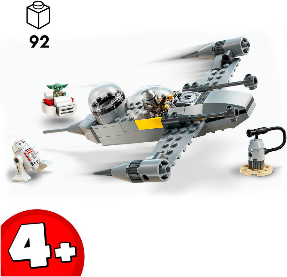 LEGO® Mandos und Grogus N-1 Starfighter™ (75410), LEGO Star Wars Konstruktionsspielsteine, (92 St), Made in Europe