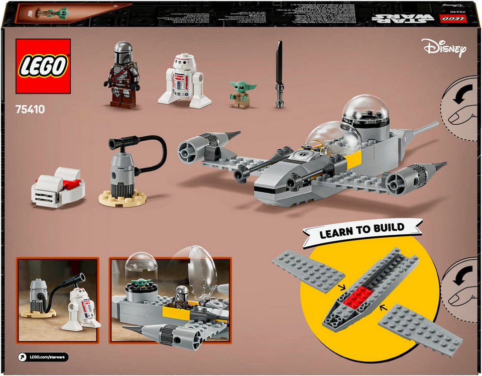 LEGO® Mandos und Grogus N-1 Starfighter™ (75410), LEGO Star Wars Konstruktionsspielsteine, (92 St), Made in Europe