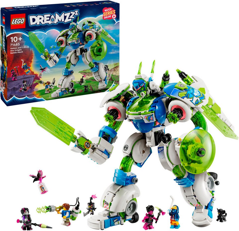 LEGO® Mateo und Z-Blob der Ritter-Mech (71485), LEGO DREAMZzz Konstruktionsspielsteine, (1333 St), Made in Europe