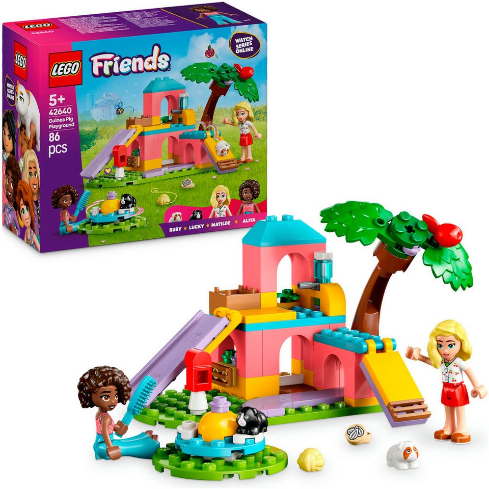 LEGO® Meerschweinchen Spielplatz (42640), LEGO Friends Konstruktionsspielsteine, (86 St), Made in Europe