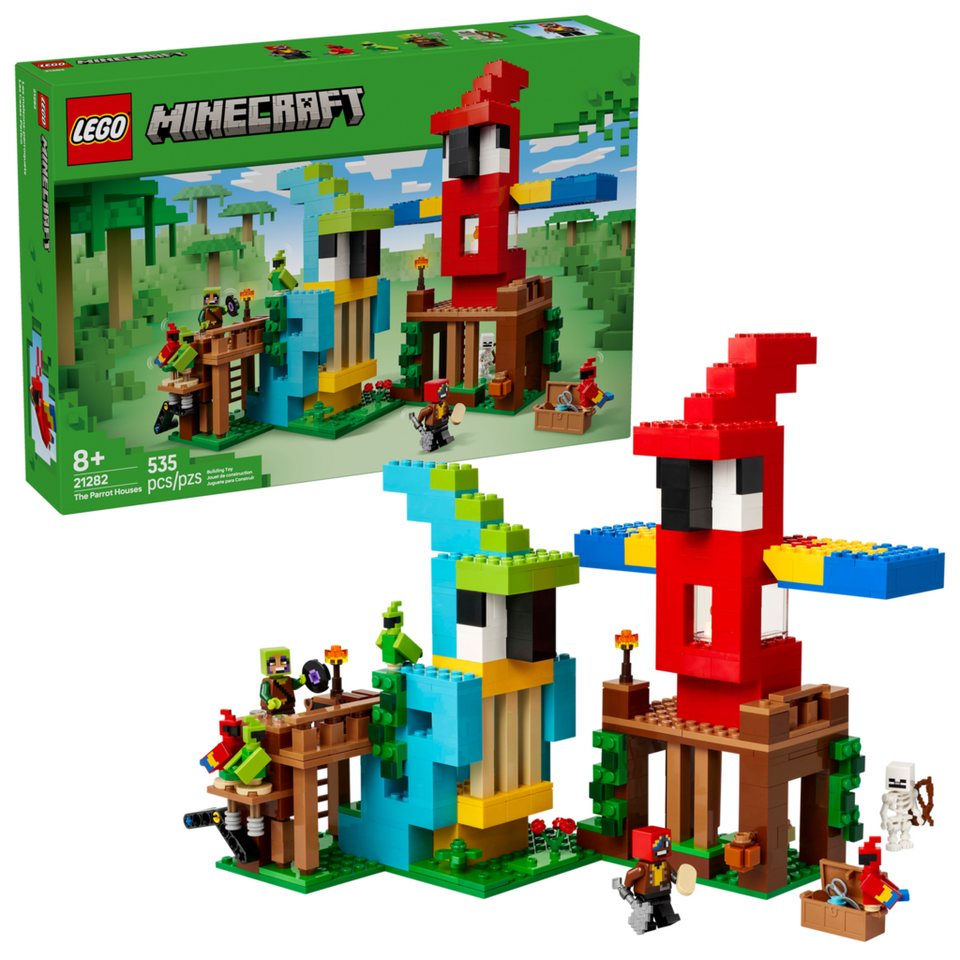 LEGO® Minecraft 21282 Die Papageienhäuser Spielbausteine, (Set, 535 St., Set)