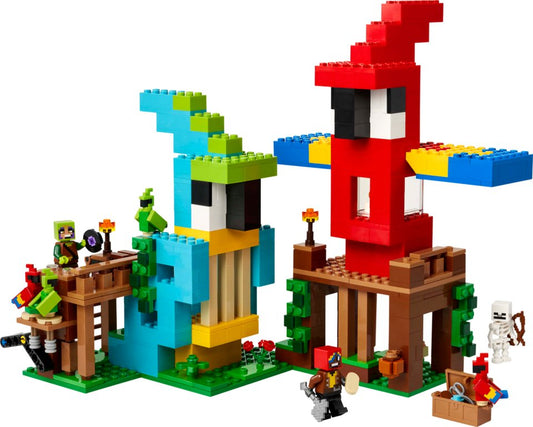 LEGO® Minecraft 21282 Die Papageienhäuser Spielbausteine, (Set, 535 St., Set)