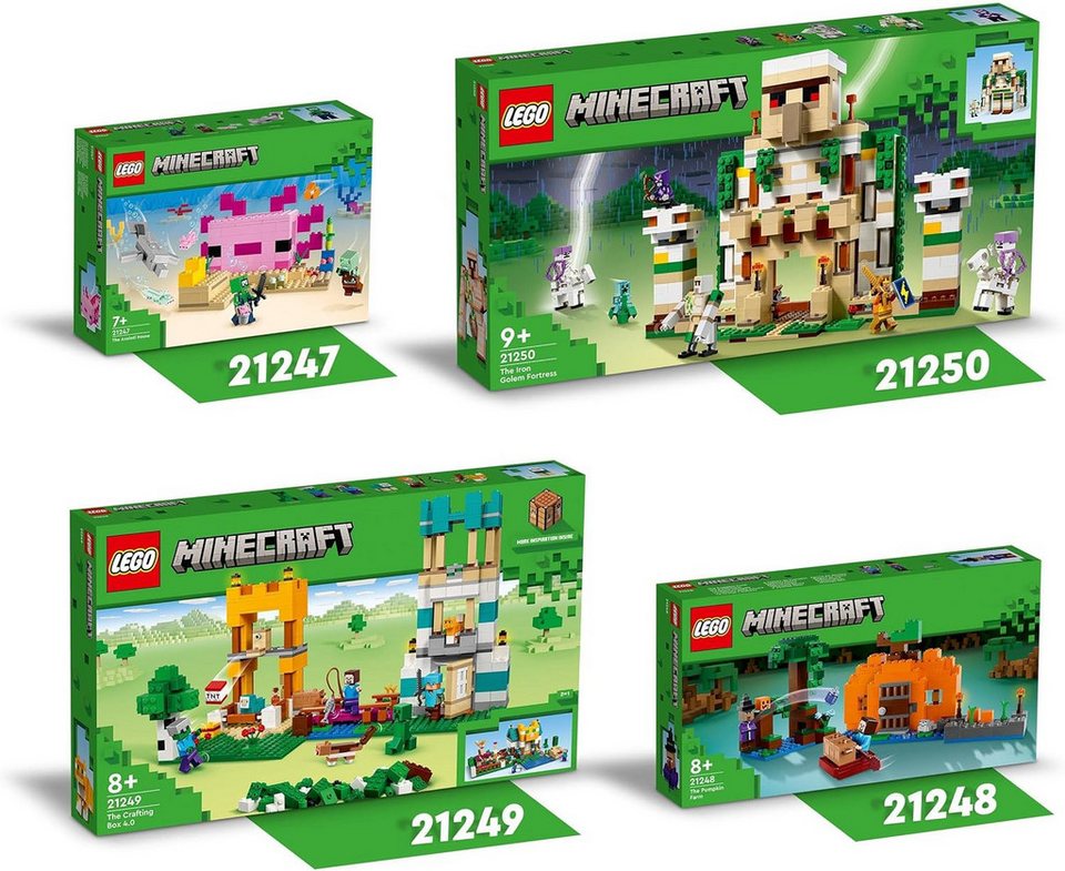 LEGO® Minecraft - Die Crafting-Box 4.0 (21249) Konstruktions-Spielset, (605 St., 2in1)