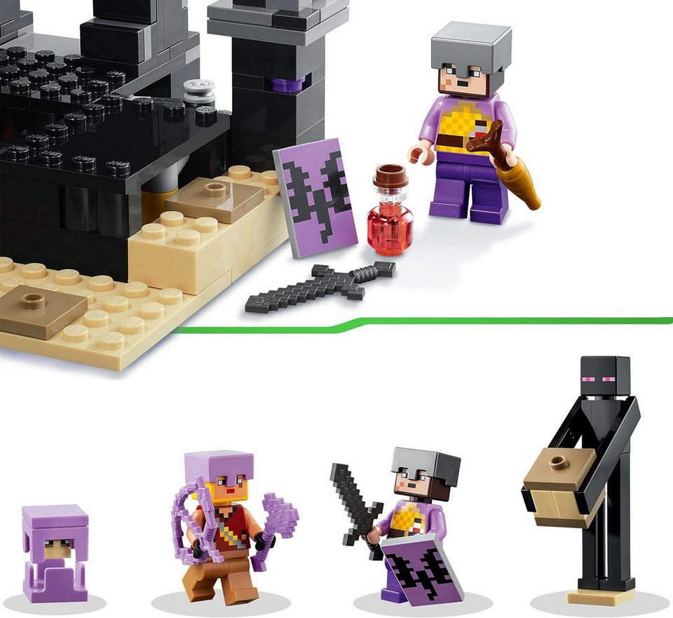 LEGO® Minecraft - Die End-Arena (21242) Konstruktions-Spielset, (252 St)